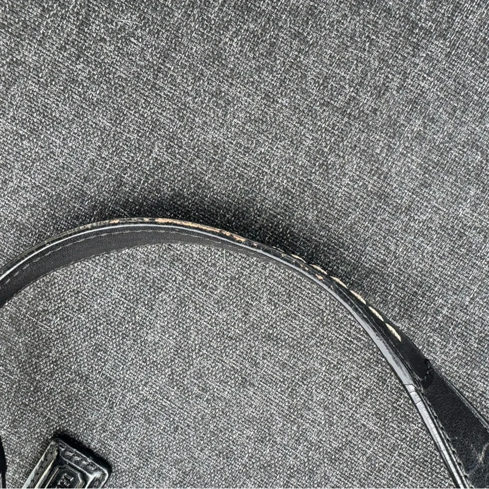 Vintage Coach Weekender Black Leather Tote Bag - Picture 9 of 13